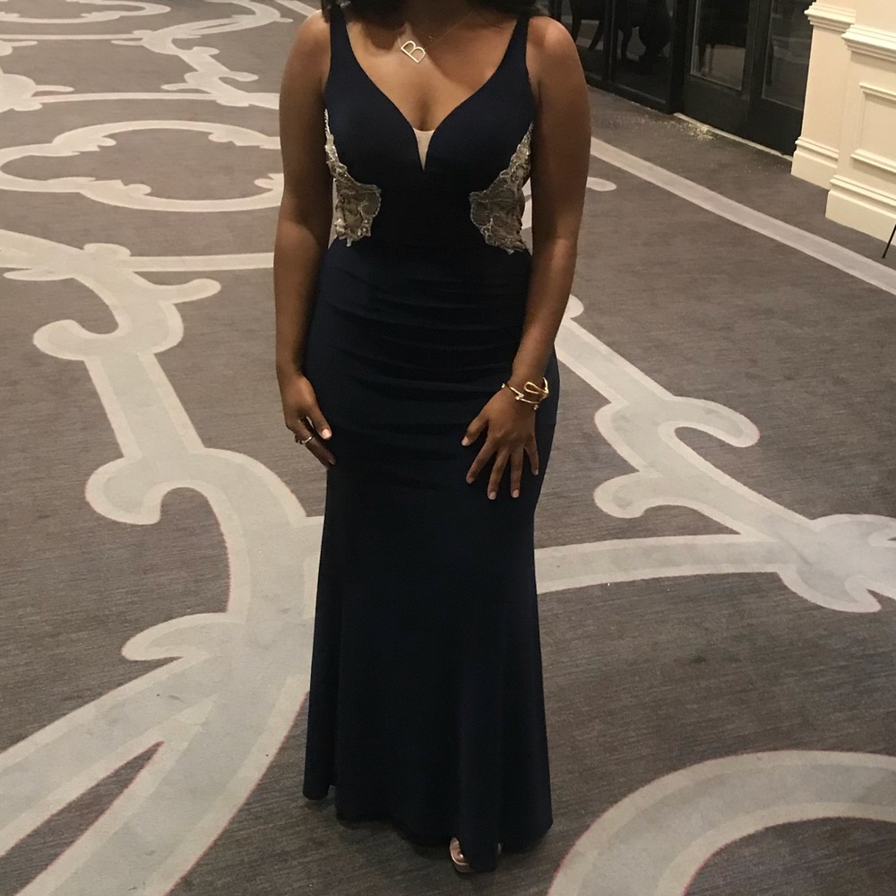 Backless Formal Evening Gown